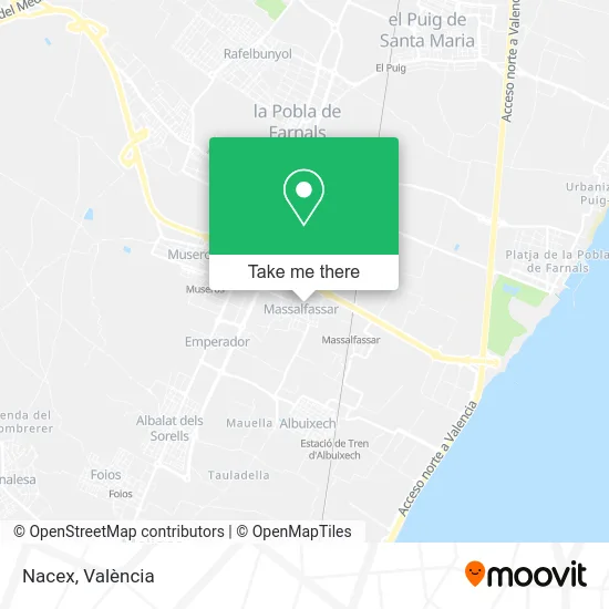 Nacex map