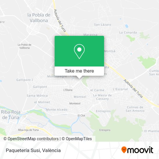 Paquetería Susi map