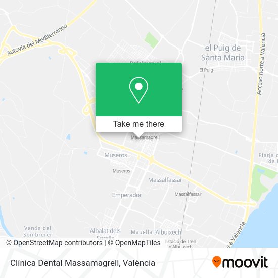 Clínica Dental Massamagrell map