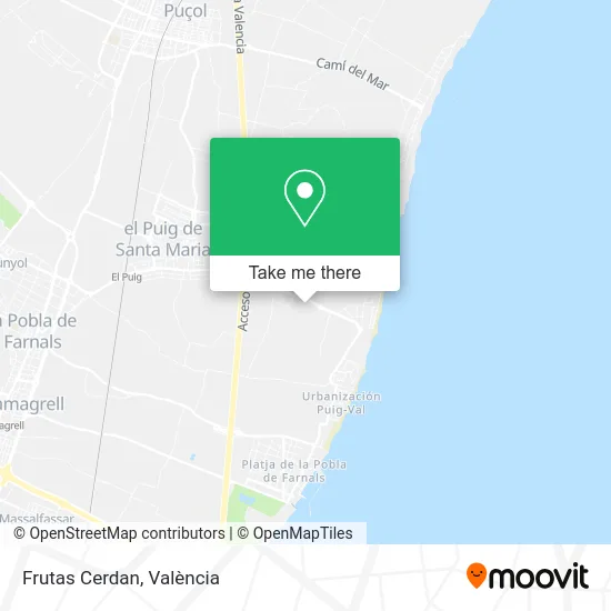 Frutas Cerdan map