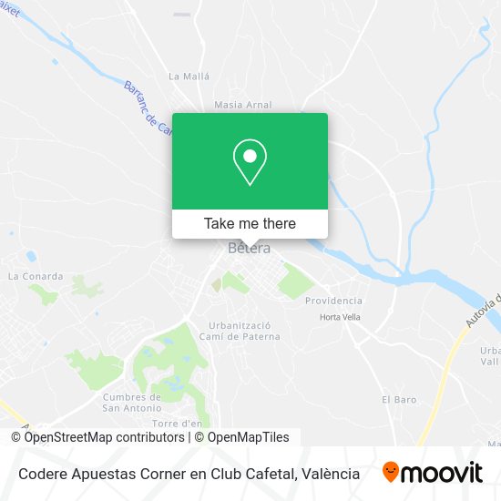 Codere Apuestas Corner en Club Cafetal map