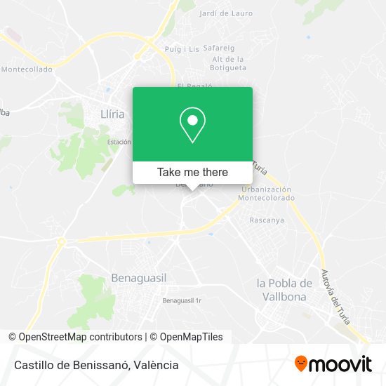 Castillo de Benissanó map