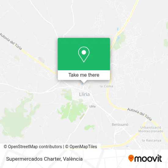 Supermercados Charter map