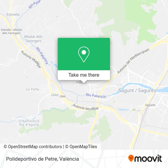 Polideportivo de Petre map