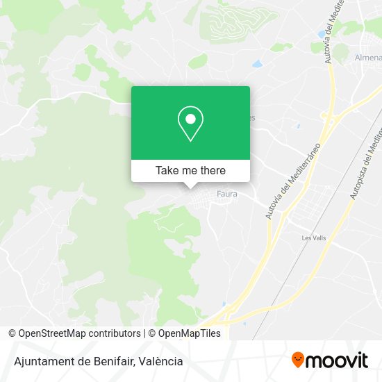 Ajuntament de Benifair map
