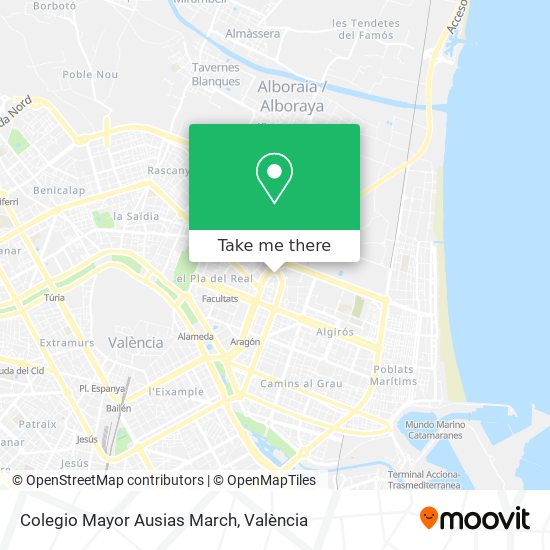 Colegio Mayor Ausias March map