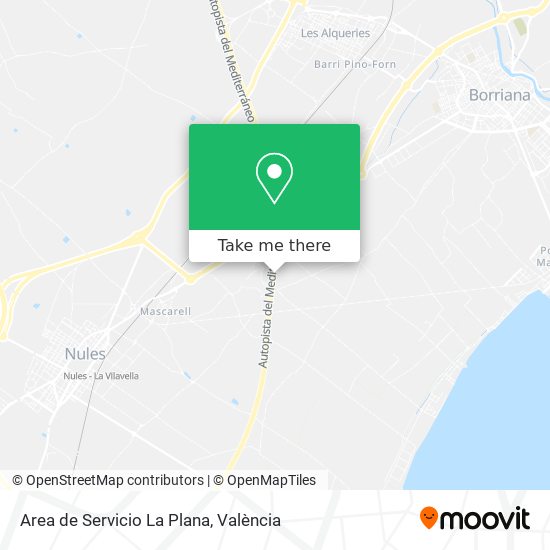 Area de Servicio La Plana map