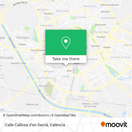 mapa Calle Callosa d'en Sarrià