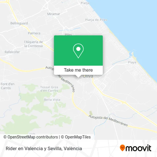 Rider en Valencia y Sevilla map