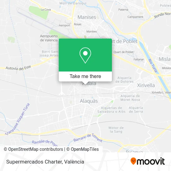 Supermercados Charter map