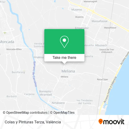 Colas y Pinturas Terza map