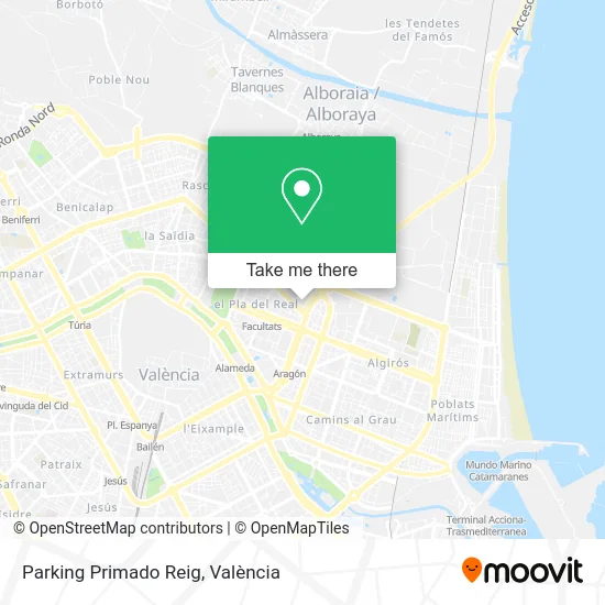 Parking Primado Reig map