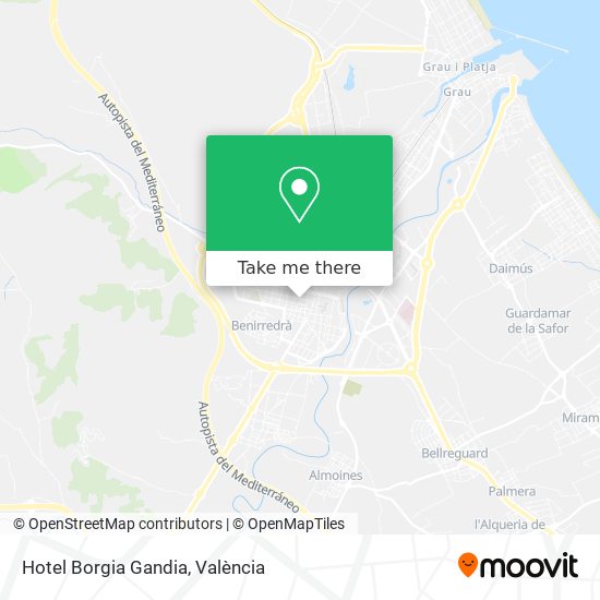 Hotel Borgia Gandia map