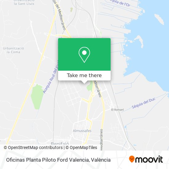 Oficinas Planta Piloto Ford Valencia map