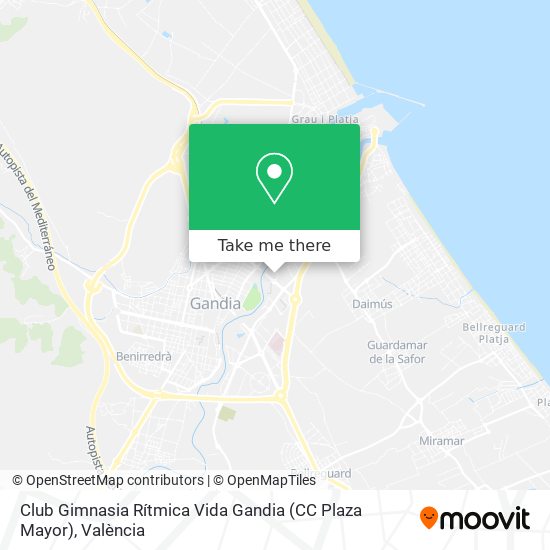 Club Gimnasia Rítmica Vida Gandia (CC Plaza Mayor) map