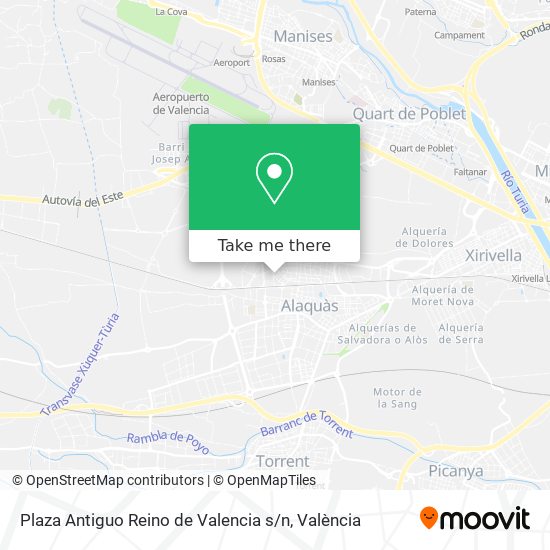 mapa Plaza Antiguo Reino de Valencia s / n