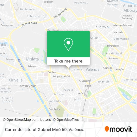 mapa Carrer del Literat Gabriel Miró 60