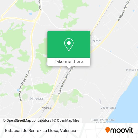 Estacion de Renfe - La Llosa map