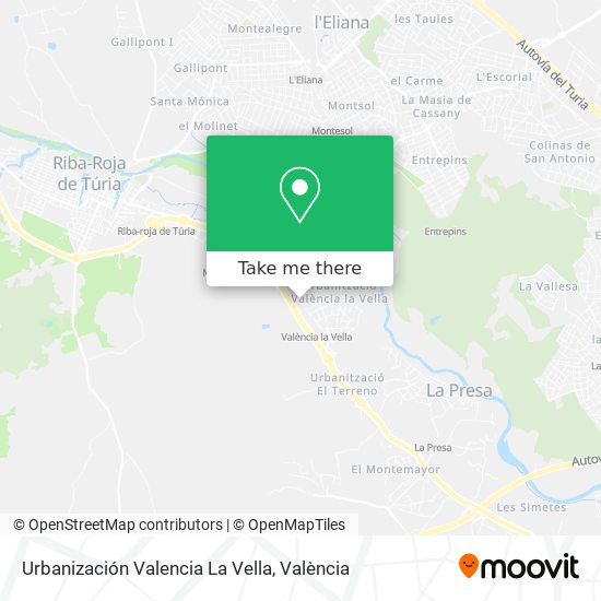 Urbanización Valencia La Vella map