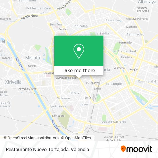 Restaurante Nuevo Tortajada map