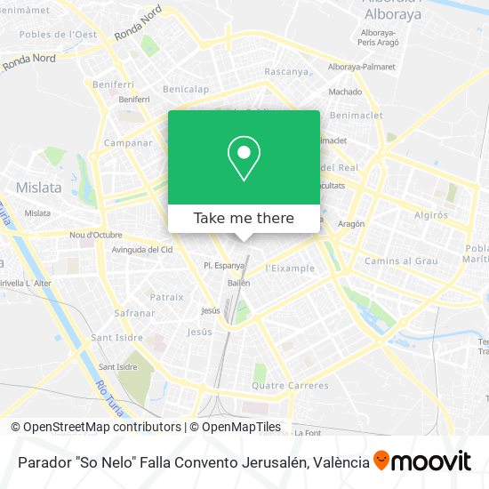 Parador "So Nelo" Falla Convento Jerusalén map