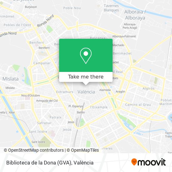 mapa Biblioteca de la Dona (GVA)