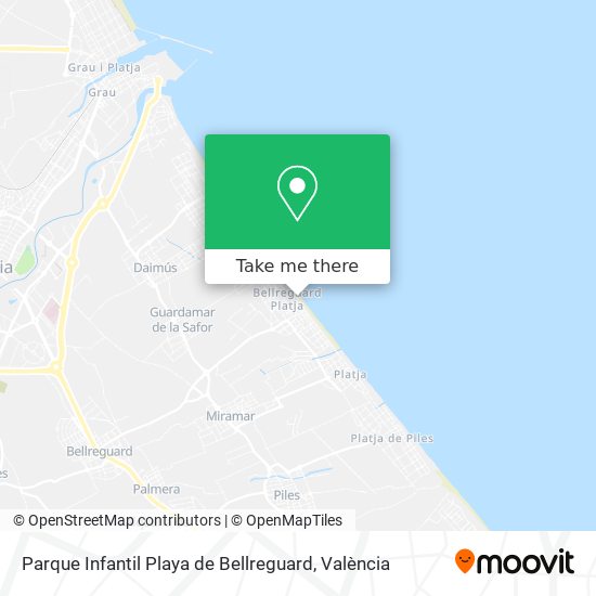 Parque Infantil Playa de Bellreguard map