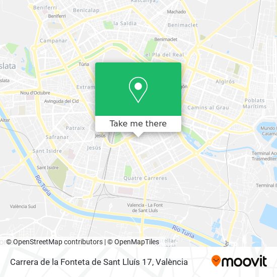 Carrera de la Fonteta de Sant Lluís 17 map