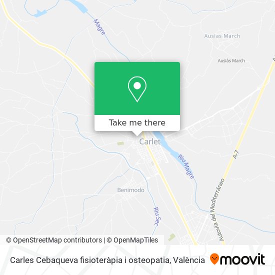 Carles Cebaqueva fisioteràpia i osteopatia map