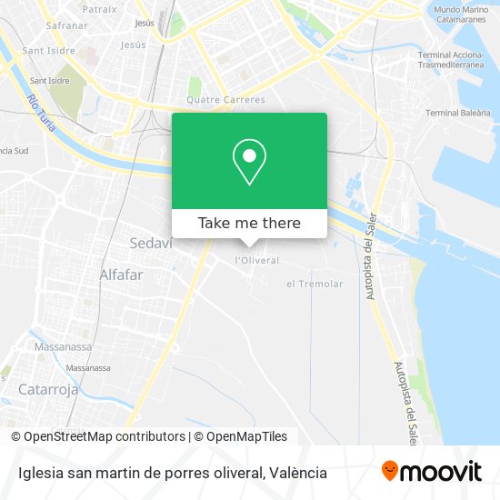 Iglesia san martin de porres oliveral map