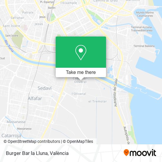 Burger Bar la Lluna map