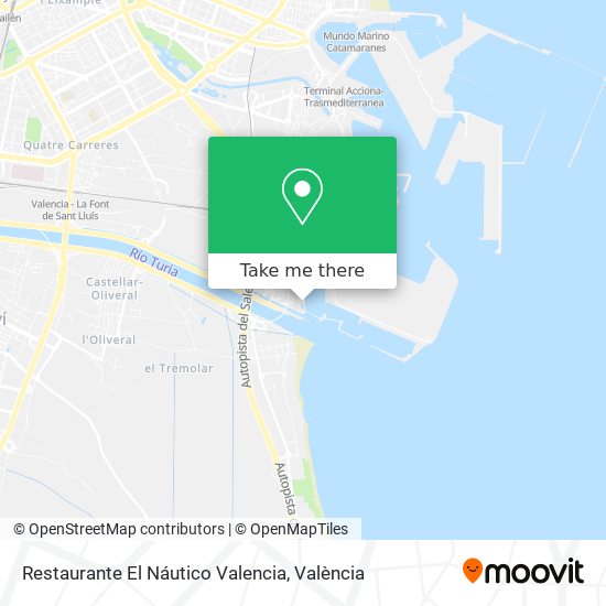 Restaurante El Náutico Valencia map