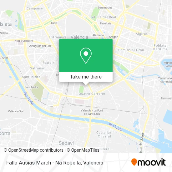 Falla Ausias March - Na Robella map