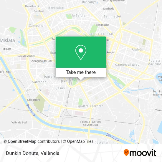 Dunkin Donuts map