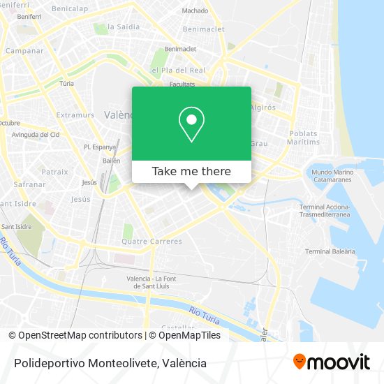 mapa Polideportivo Monteolivete