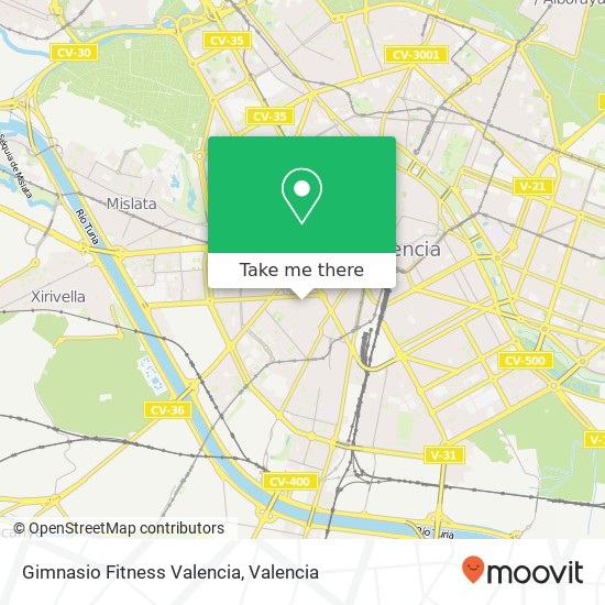 mapa Gimnasio Fitness Valencia