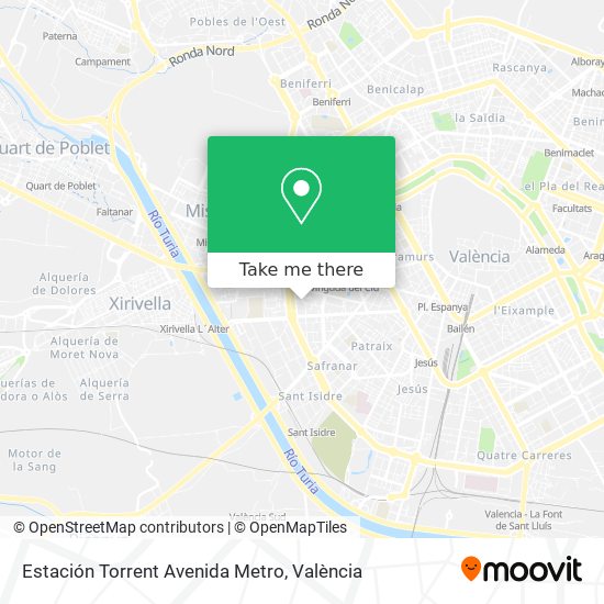 mapa Estación Torrent Avenida Metro