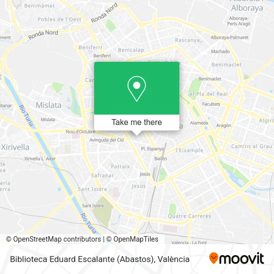 mapa Biblioteca Eduard Escalante (Abastos)