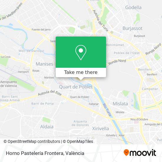 Horno Pastelería Frontera map