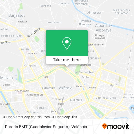 Parada EMT (Guadalaviar-Sagunto) map