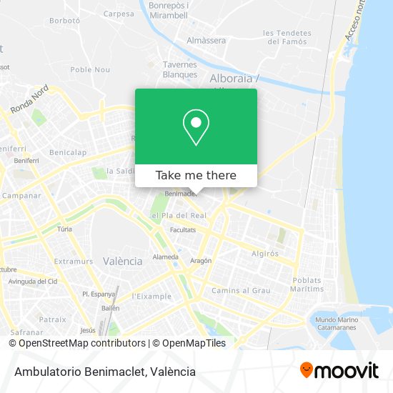 Ambulatorio Benimaclet map