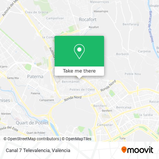 Canal 7 Televalencia map