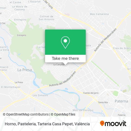 Horno, Pasteleria, Tarteria Casa Pepet map