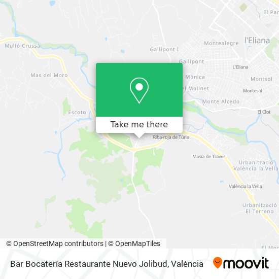 Bar Bocatería Restaurante Nuevo Jolibud map