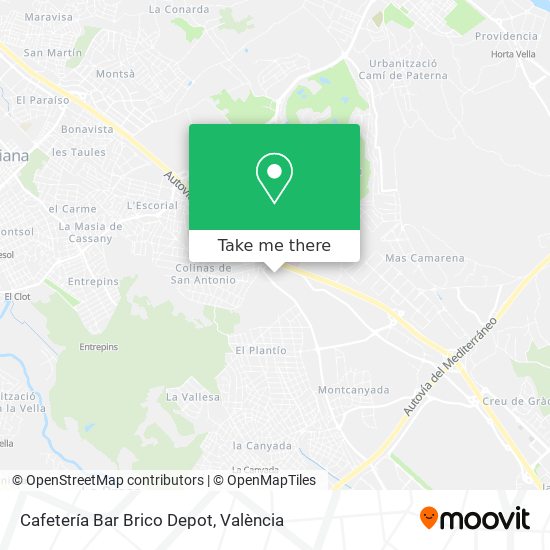 Cafetería Bar Brico Depot map