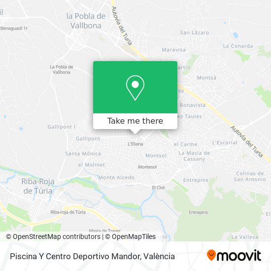 mapa Piscina Y Centro Deportivo Mandor