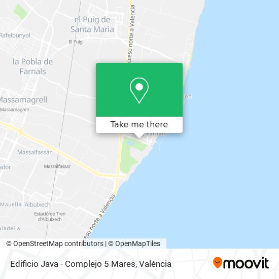 Edificio Java - Complejo 5 Mares map