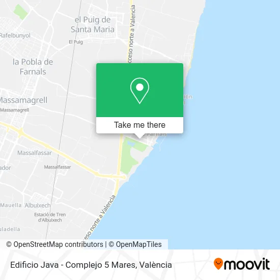 Edificio Java - Complejo 5 Mares map