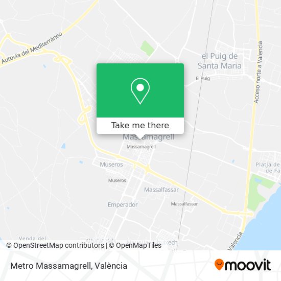 How to get to Metro Massamagrell by Metrovalencia, Bus or Train?