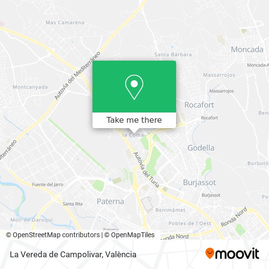 La Vereda de Campolivar map